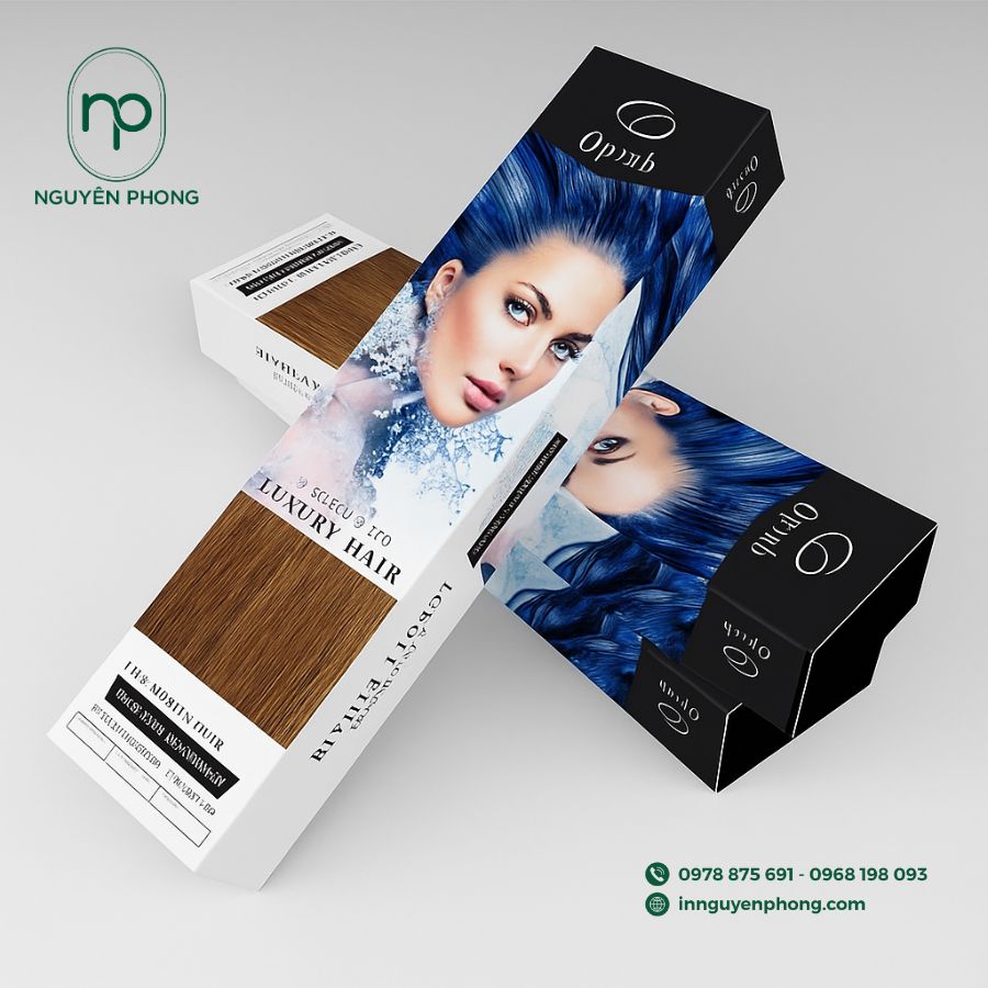 In hộp giấy đựng tóc giả giá rẻ